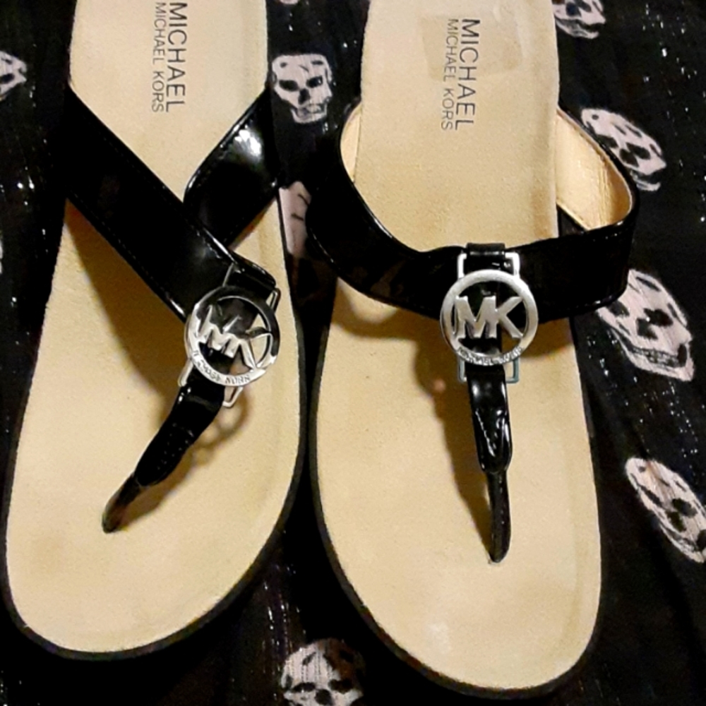 Michael Kors black wedge sandal